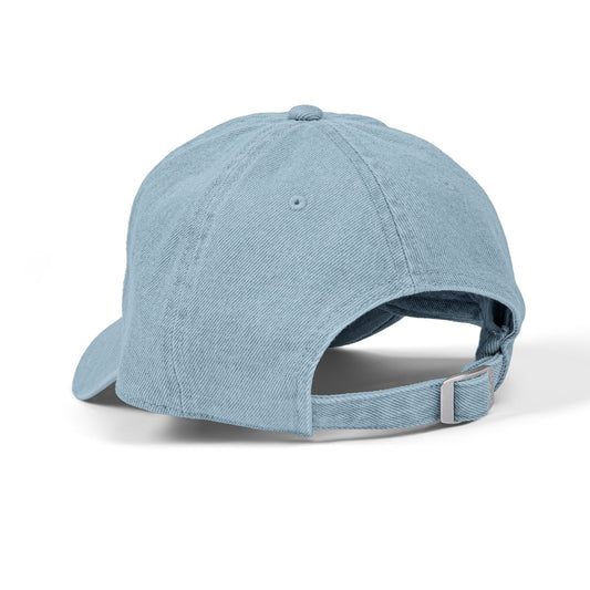 Follower of Jesus Denim Embroidered Hat — Light Blue Christian Baseball Cap