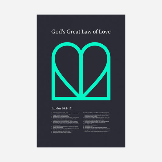 Follower of Jesus Ten Commandments Poster (KJV)