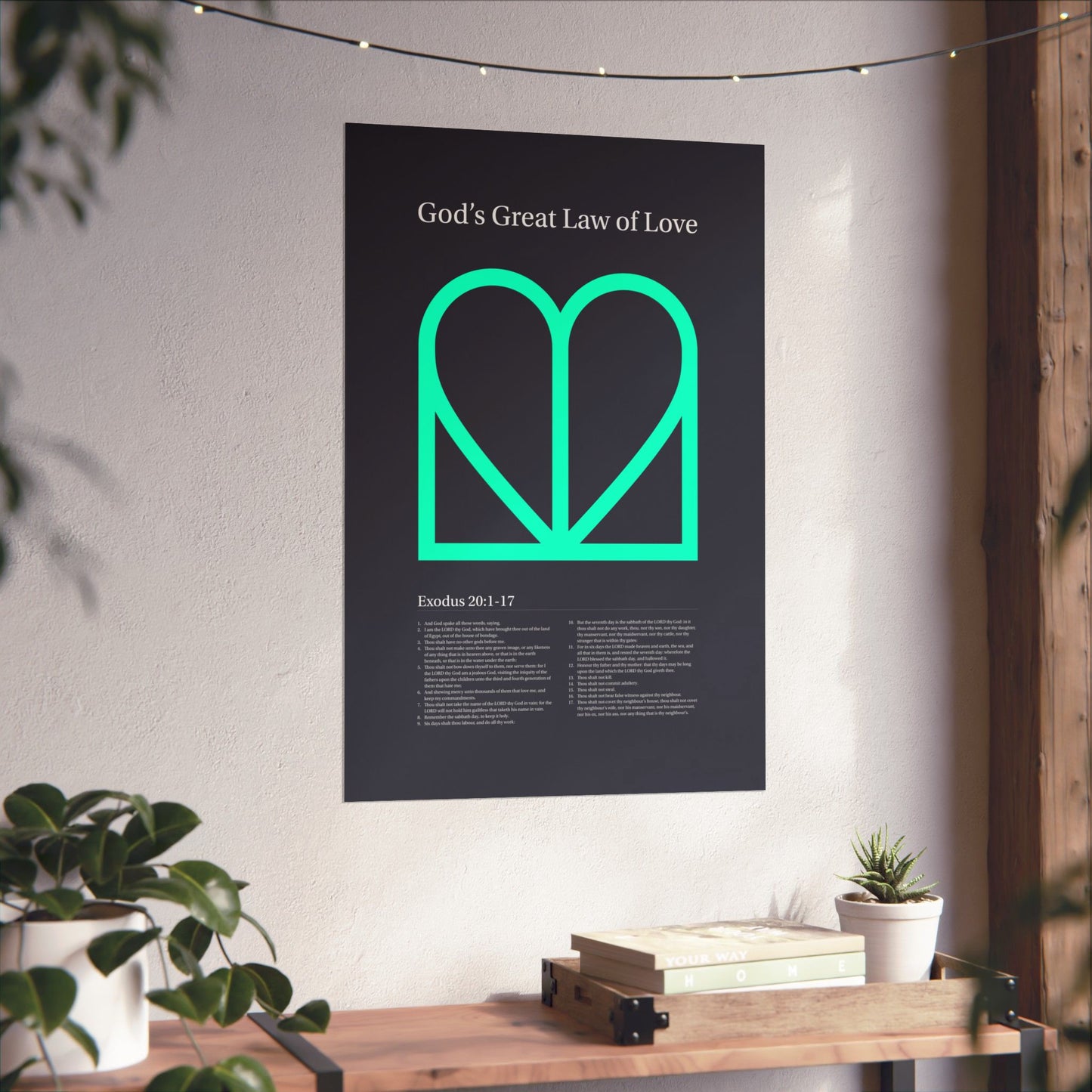 The Ten Commandments Poster (KJV)