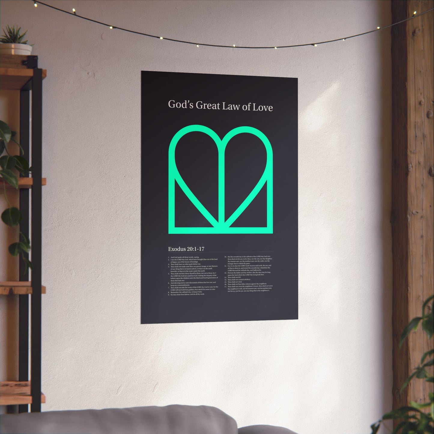 The Ten Commandments Poster (KJV)