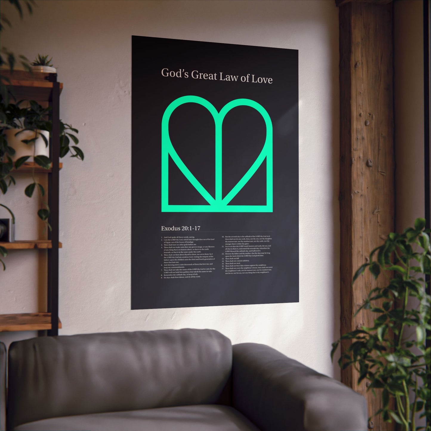 The Ten Commandments Poster (KJV)