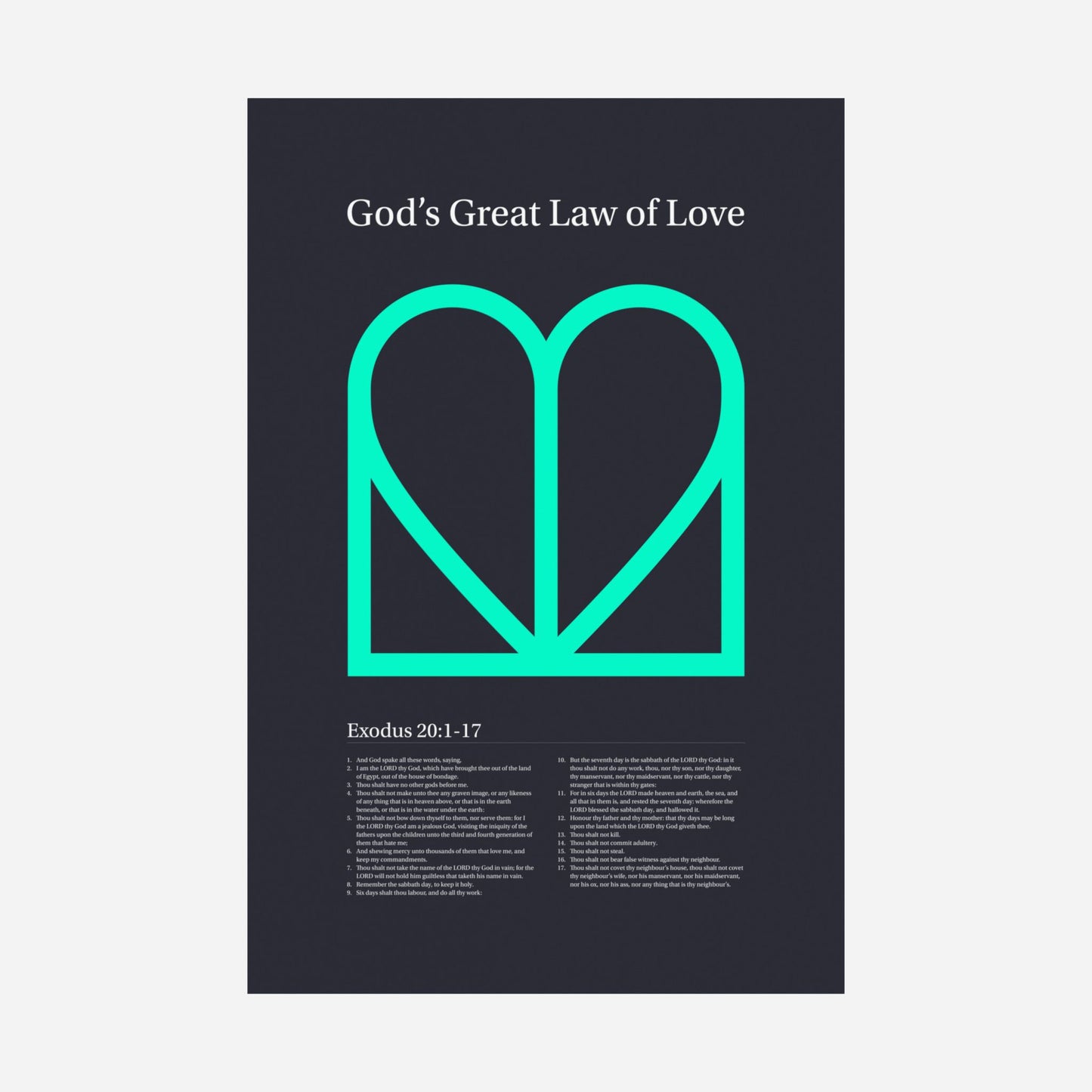 Follower of Jesus Ten Commandments Poster (KJV)