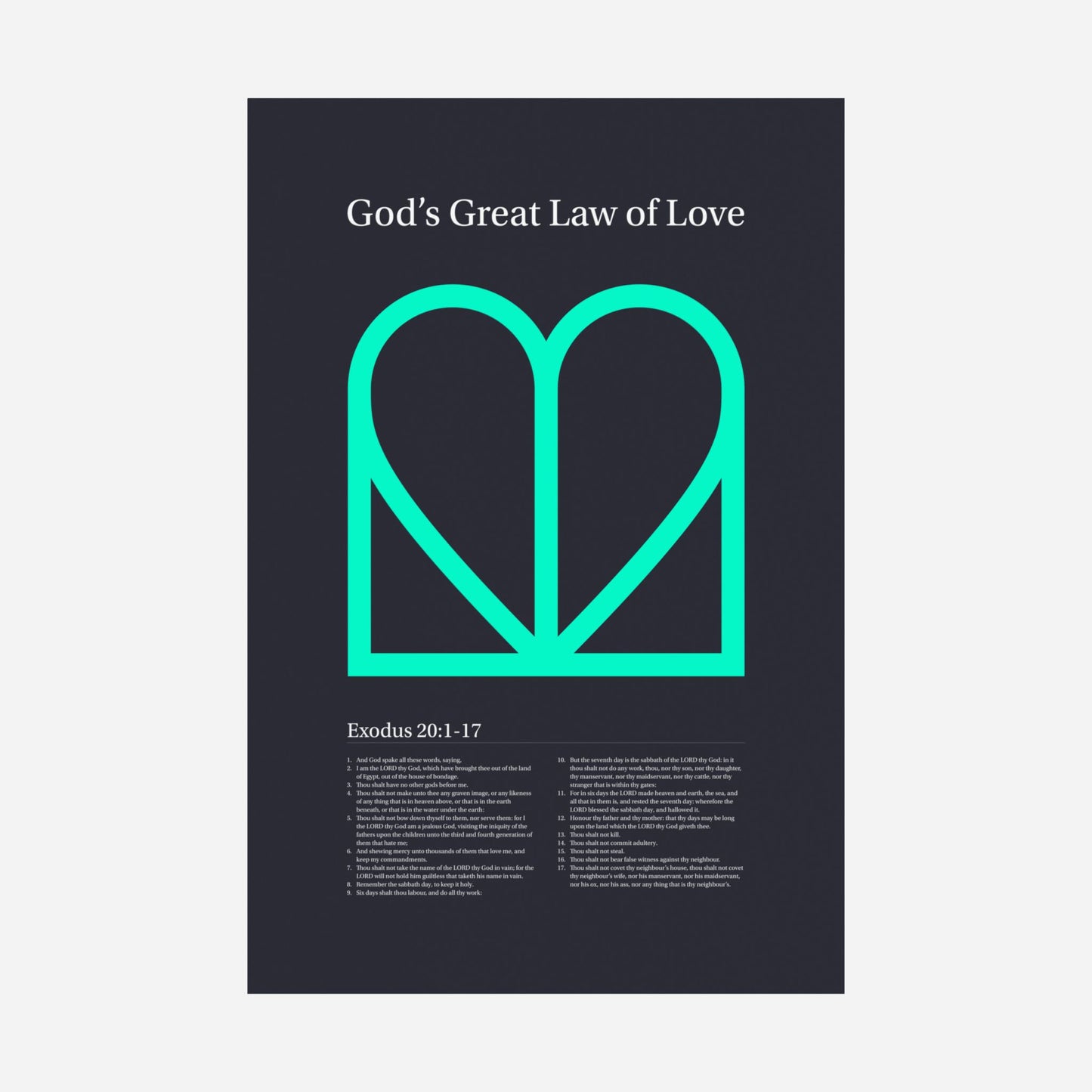 Follower of Jesus Ten Commandments Poster (KJV)