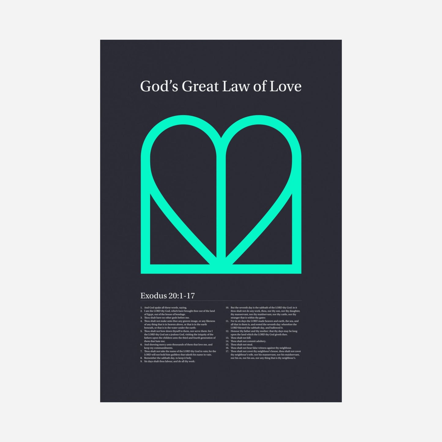 Follower of Jesus Ten Commandments Poster (KJV)