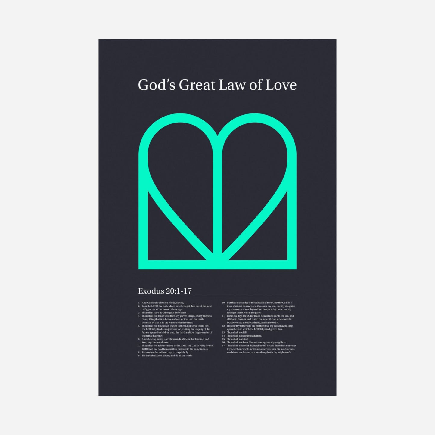 Follower of Jesus Ten Commandments Poster (KJV)